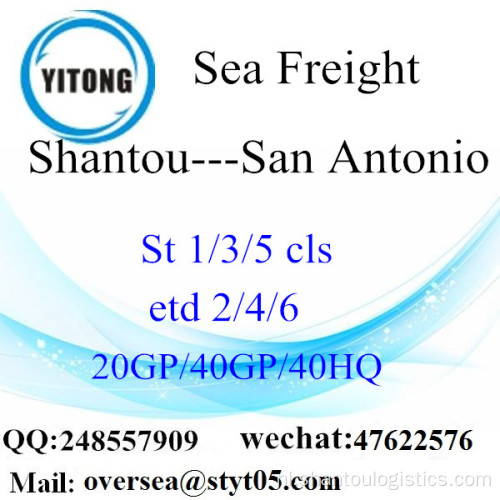 Shantou Haven Zee Vrachtvervoer Naar San Antonio